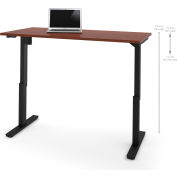 Bestar® Height Adjustable Table - Electric - 60" x 30" x 28" - 45"H Bordeaux