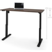 Bestar® Height Adjustable Table - Electric - 60" x 30" x 28" - 45"H Antigua