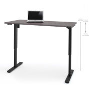 Bestar® Height Adjustable Table - Electric - 60" x 30" x 28" - 45"H Slate