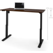 Bestar® Height Adjustable Table - Electric - 60" x 30" x 28" - 45"H Chocolate