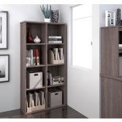 Bestar® Cubby Bookcase 4 Shelf 32-3/16"W x 11-5/8"D x 62-13/16"H Bark Gray