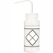 Bel-Art LDPE Wash Bottles 116460638, 500ml, Write On Label, Natural Cap, Wide Mouth, 6/PK