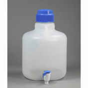 Bel-Art Autoclavable Carboy with Spigot 118460025, Polypropylene, 10 Liters, White, 1/PK