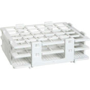 Bel-Art No-Wire Test Tube Half Rack 187480016, For 13-16mm Tubes, 30 Places, White, 1/PK