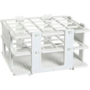 Bel-Art No-Wire Test Tube Half Rack 187480020, For 16-20mm Tubes, 20 Places, White, 1/PK