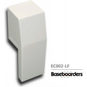Baseboarders® Premium Series Steel Easy Slip-on Baseboard Left Side OPEN Endcap, White