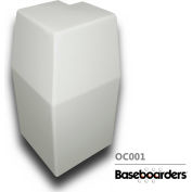Baseboarders® Premium Series Steel Easy Slip-on Baseboard Outside 90 Degree Corner, White
