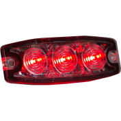 Buyers 3.4" Red Surface Mount Ultra-Thin Strobe Light With 3 LED - 8892233