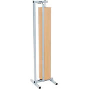 Bulman Products Vertical Paper Dispenser w/ Cutter, 48"W x 9" Dia. Roll Size, Light Gray