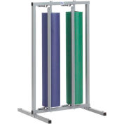 Bulman Products Vertical Double Roll Dispenser for 48" Material Width, 26"W x 25"D x 56"H, Light Gry