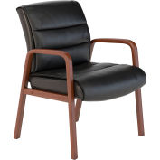 Bush Furniture Guest Chair - Leather - Black/Cherry - Soft Sense Series