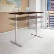 Bush 48"W x 24"D Height Adjustable Standing Desk - Mocha Cherry Satin - Gray Frame - Move 80 Series