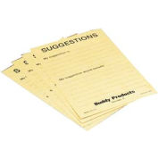 Suggestion Cards for Suggestion Boxes 50 per Pack - Yellow - Pkg Qty 12
