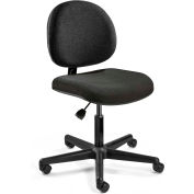 Bevco Fabric Office Chair - Desk-Height with Casters - Black - Lexington Series