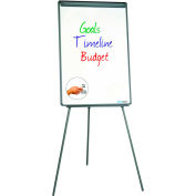 MasterVision Melamine Dry-Erase Tripod Presentation Easel, Black Aluminum Frame, 29.5" X 42"
