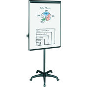 MasterVision Melamine Dry-Erase Mobile Presentation Easel, Black Frame, 29.5" X 42"