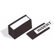 MasterVision Magnetic Data Cards, Black, Accessories, 1" X 2", 25 pack