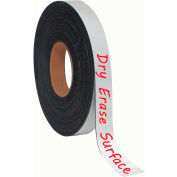 MasterVision Dry-Erase Magnetic Tape Rolls, Write-on wipe-off, White, 1" x 50 ft.
