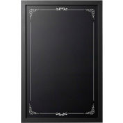 MasterVision Decorative Chalkboard, 16" X 24", Black Frame, Wallmount