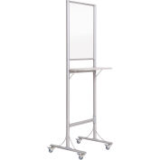 MasterVision Mobile Workstation with Clear Panel and Pass-Through Space