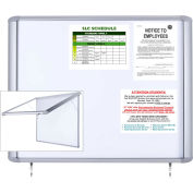 MasterVision Weather Resistant Outdoor Magnetic Steel Dry-Erase Enclosed Board Cabinet, 47" x 38.3"