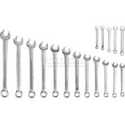Blackhawk MF-017M 17 Piece Satin Metric Combination Wrench Set, 12 Point