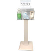 Braeside Health & Hygiene Station with Floor Stand and Removable Header, Cream
