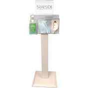 Braeside Health & Hygiene Station with Floor Stand and Removable Header, Cream