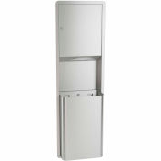 Bradley Multi-Fold Towel Dispenser/Waste Receptacle 12 Gal, Recessed Stainless Steel - 234-000000
