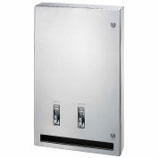 Bradley Napkin/Tampon Dispenser 25¢, Surface Mount Stainless Steel - 407-114500