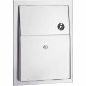 Bradley Sanitary Napkin Disposal 1.5 Gallon, Surface Mount Stainless Steel - 4722-150000