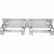 Bradley Standard Toilet Tissue Dispenser Dual Roll, Horizontal Stainless Steel - 5224-000000