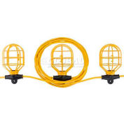 Bayco® SL-7408 Indoor/Outdoor Plastic String Light, 100' Cord, 10 Sockets, 14/2 GA, Yellow