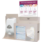 Bowman® Cover Your Cough Compliance Kit 22.25"W x 22"H x 5.16"D, Quartz Beige