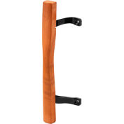 Prime-Line C 1192 Sliding Door Wood Pull, Black Painted Brackets, 6-5/8-Inch Hole Centers