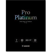 Canon® Photo Paper Pro Platinum 2768B022, 8-1/2" x 11", White, 20/Pack