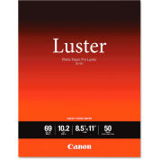 Canon® PRO Luster Inkjet Photo Paper 6211B004, 8-1/2" x 11", White, 50/Pack