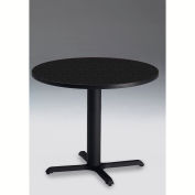 Safco® Bistro Series 30" Round Dining Height Restaurant Table W/Black Base, Black