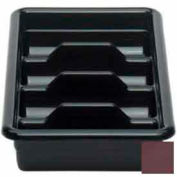 Cambro 1120CBR131 - Cutlery Box, 4 Compartments, 11-3/8"L x 20-7/16"W x 3-3/4"H, Dark Brown - Pkg Qty 12