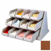 Cambro 12RS12131 - Organizer Rack, with 12 Bins, 25-1/8"L x 21-3/8"D x 14-1/4"H, Dark Brown