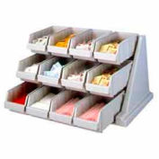 Cambro 12RS12480 - Organizer Rack, with 12 Bins, 25-1/8"L x 21-3/8"D x 14-1/4"H, Speckled Gray