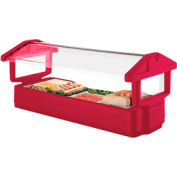 Cambro 4FBRTT158 - Tabletop Salad Bar, 51"L x 27"H, Table Top, 4-Pan Size, Breathguard, Hot Red