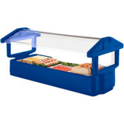 Cambro 4FBRTT186 - Tabletop Salad Bar, 51"L x 27"H, Table Top, 4-Pan Size, Breathguard, Navy Blue