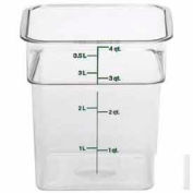 Cambro 4SFSCW135 - Camsquare Food Container, 4 Qt., 7-1/4 x 7-1/4 x 7-3/8, Clear - Pkg Qty 6