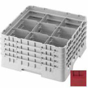 Cambro 9S638416 - Camrack Glass Rack 9 Compartments 6-7/8" Max. Height Cranberry NSF - Pkg Qty 3