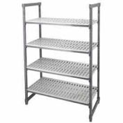 Camshelving® Elements Starter Unit, 18"D x 42"W x 64"H, 4 Shelf, Brushed Graphite