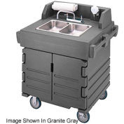 Cambro KSC402426 - Camkiosk Hand Sink Cart, Black with Granite Green Top & Doors