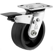 Bassick® Prism Stainless Steel Total Lock Swivel Caster - Reinforced Thermoplastic - 6" Dia.