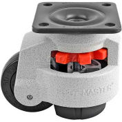 Foot Master® Swivel Plate Manual Leveling Caster GD-100F - 1650 Lb. - 75mm Dia. Nylon Wheel