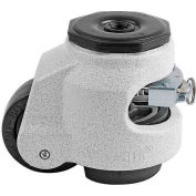 Foot Master® Swivel Stem Ratchet Leveling Caster GDR-80S-1/2 - 1100 Lb. - 63mm Dia. Nylon Wheel
